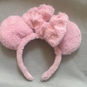Disney Mickey Pink Fuzzy Bow Ears MUST SELL OBO
